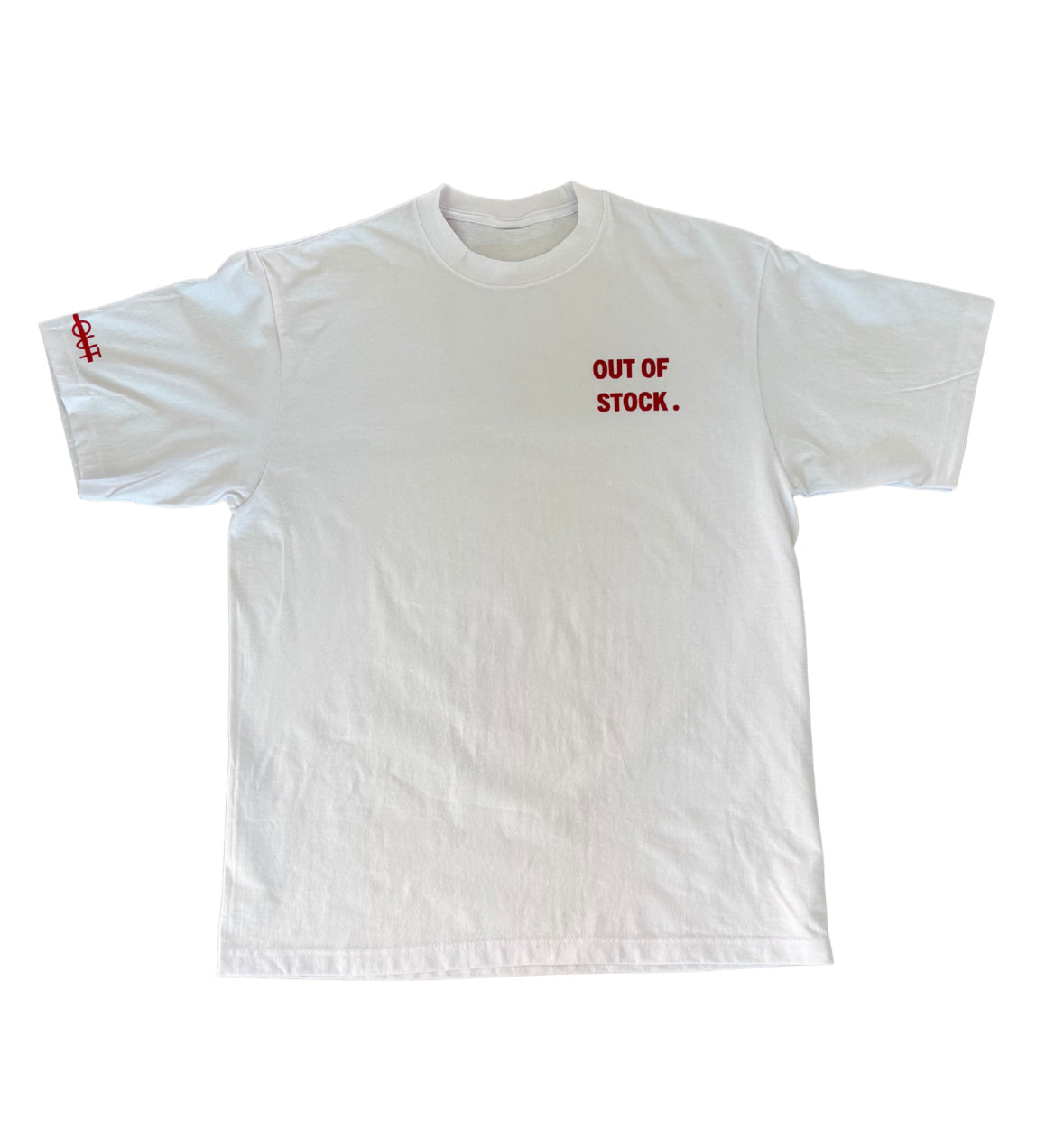 Essential Oos Tee White Red