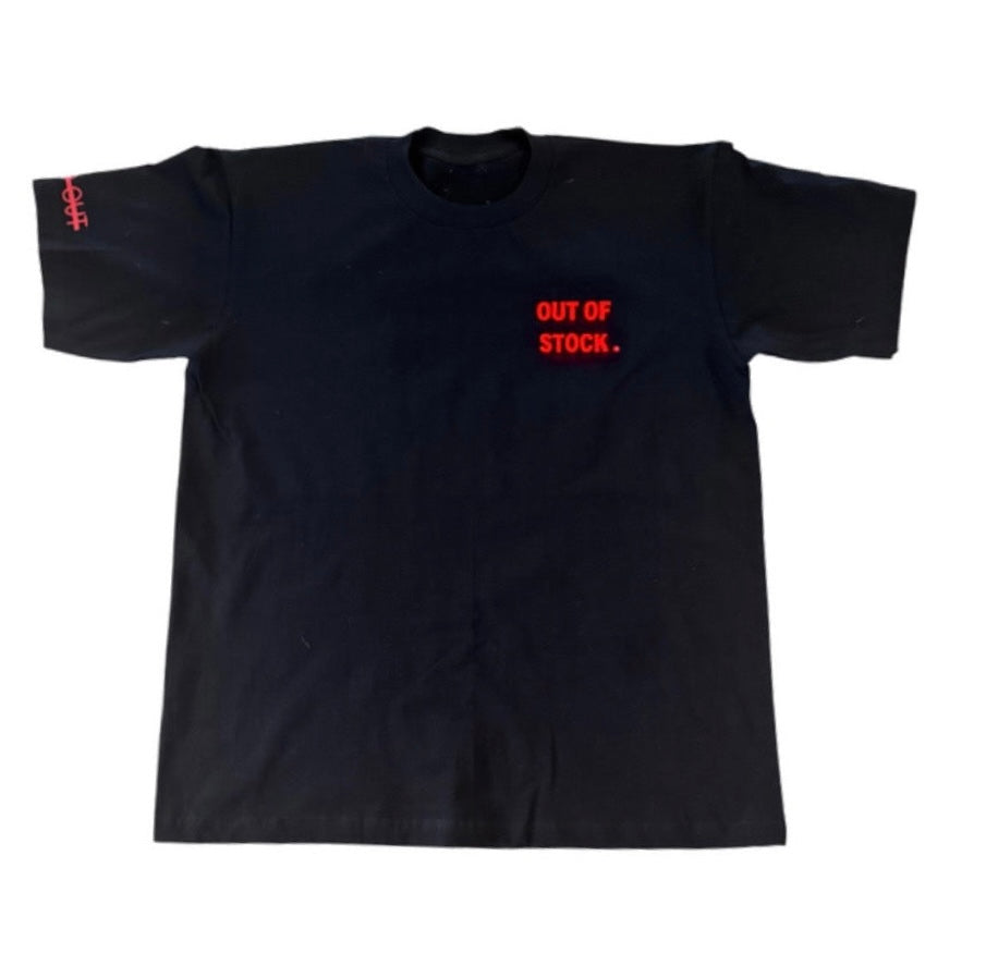 Essential Oos Tee Black Red